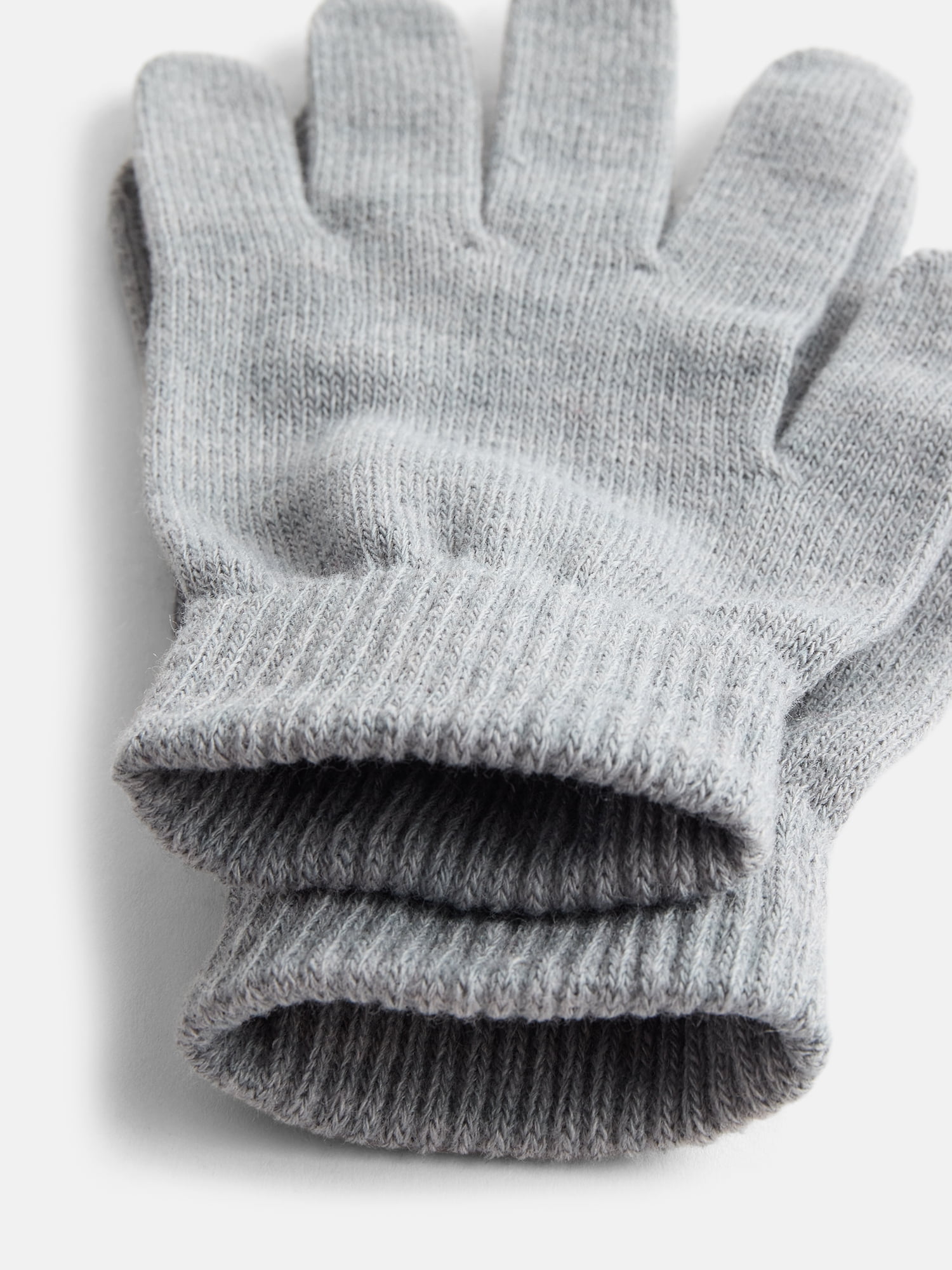 No Boundaries Women's Ribbed Knit Solid Gloves, 2 Pack