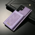thumbnail image 7 of ELEHOLD Flip Back Leather Wallet Case for Samsung Galaxy S23 Ultra with RFID Blocking Card Slots Holders Magnetic Buckle Kickstand Function Elegant Business Style Men Women Case,Purple, 7 of 7