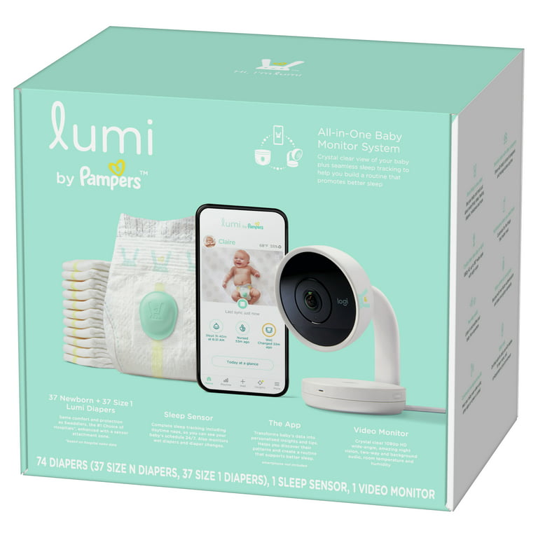 Lumi by Pampers Smart Baby Monitor Plus Sleep System Complete Bundle