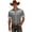 Grey@GC@, variant on Mens Buttons Down Shirts Short Sleeve Shirts for Men Trendy Western Cowboy Graphic Lapel Soft Lightweight Tops