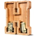 thumbnail image 1 of Caja de ahorros para niños personalizada de madera Money Bank ELX, 1 of 5