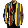 thumbnail image 4 of IWRICH Men's Mardi Gras Suit Jacket Printed Corduroy Lapel Button Blazers Jackets with Pockets for Formal Event 05-Yellow XXL, 4 of 4