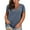 Blue, variant on Dellytop Womens Short Sleeve V Neck Criss Cross T-Shirt Plus Size