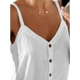 thumbnail image 3 of Gvmfive Women Summer V Neck Button Up Sleeveless Tank Tops, 3 of 4