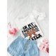 thumbnail image 4 of Girls' "in My Football Sister era" Graphic Tee - White Shirt With Brown Footballs, Sisters - Soft Knit Casual Sports Fan outfit - Machine Washable Birthday or Game Day Gift For Young athletes, 4 of 8