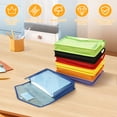 thumbnail image 5 of FKSZLL 14 Pack Plastic File Folder Expanding, Large Expandable Folder Transparent Storage Envelope Organizer for Document Letter Paper, File Accordion Folder for Office School, A4 Size, 5 of 8