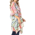 thumbnail image 4 of Sakkas Aymee Women's Caftan Poncho Cover up V neck Top Lace up With Rhinestone - TM208-Multi - One Size, 4 of 5