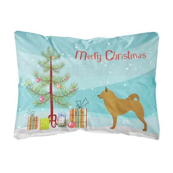 Carolines Treasures BB8505PW1216 Finnish Spitz Christmas Canvas Fabric Decorative Pillow, 12H x16W, multicolor