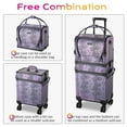 thumbnail image 3 of Byootique Purple Makeup Train Case Lockable Rolling Cosmetic Trolley Storage, 3 of 12
