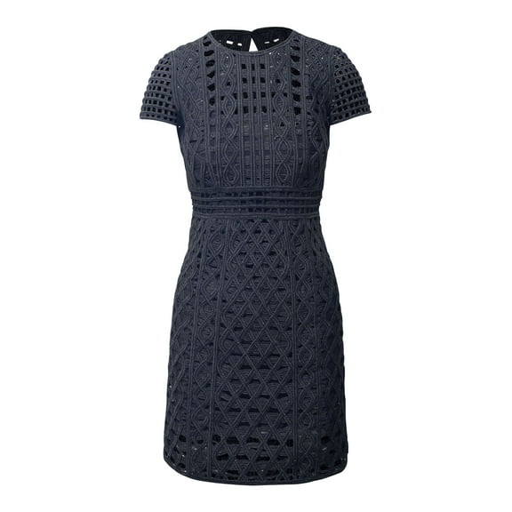 Pre-Owned Burberry Lace Mini Dress in Black Polyamide