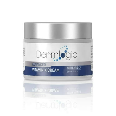 Vitamin K Cream- Moisturizing, Healing, Dark Spot Corrector, Spider Veins & Broken Capillaries. Reduces Under Eye Dark Circles, Fine Lines, & Wrinkles with Arnica