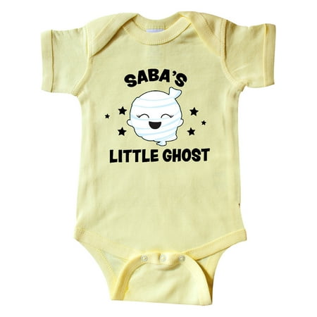 

Inktastic Cute Saba s Little Ghost with Stars Gift Baby Girl Bodysuit