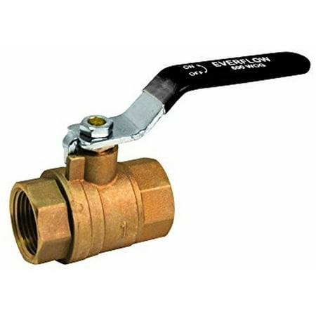 Forged Brass Gas Ball Valve - Everflow Supplies 605T002-NL Lead Free Premium Full Port Forged Brass Ball Valve with Female Threaded IPS Connections, 2