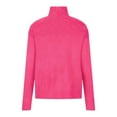 thumbnail image 6 of Nfurl Womens Turtleneck Sweaters Cozy Long Sleeve Cable Knit Sweater Casual Solid Color Pullover Sweaters 2025 Fall Jumper Tops Hot Pink L, 6 of 9