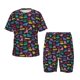 thumbnail image 1 of Balery Colorful Excavator Conjunto de Pijama Infantil de Manga Corta con Estampado – Ropa de Dormir de Algodón Suave-X-Large, 1 of 6