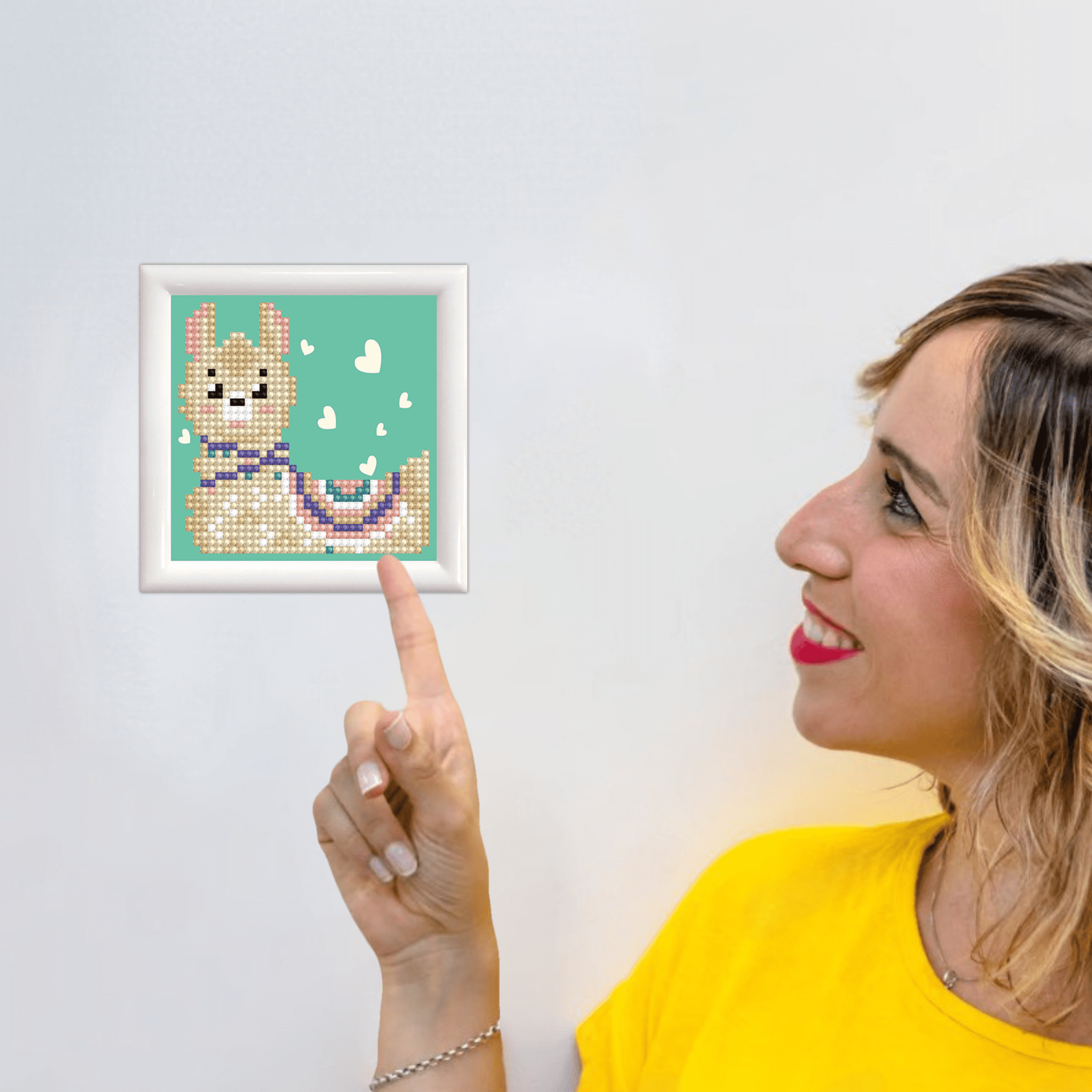 Diamond Dotz LLama Heart Animal Diamond Painting Kits for Adults - Diamond Art Kits a Relaxing Creative Craft Kit with Dotz Gems 4"x4"
