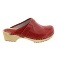 thumbnail image 2 of BJORK Maja Open Back Wood Leather Clogs (Red Patent - EU39), 2 of 9