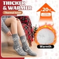 thumbnail image 4 of Loritta Secret Women Fuzzy Slipper Socks, 2 Pairs Christmas Winter Cozy Warm Thick Socks with Non-Slip Grippers, 4 of 10