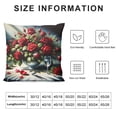 thumbnail image 5 of Leisuo  Red Rose Pillow Covers Throw Pillow Covers Rose Decorative Pillow Case Modern Home Decor for Sofa Couch Bed White, 5 of 5
