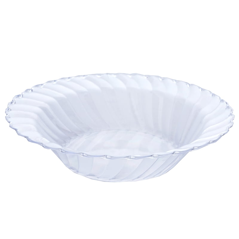 12 Pack Clear Flared Round Disposable Bowls 16 oz Plastic Soup Bowls