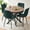Dark Green, variant on NORDICANA Round Kitchen Table and Chairs Set for 4, 37" Round Dining Table MDF Faux Wood Tabletop,Yellow Velvet Dining Chairs Upholstered Side Chair