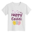 thumbnail image 4 of MIASHUI T-Shirt Graphique de Pâques à Manches Courtes pour Garçons, Confortable et Décontracté, Imprimé pour Filles, Blanc, 12-13 Ans, 4 of 4