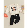 thumbnail image 3 of Bagilaanoe 2PCS Toddler Baby Boy Pants Set Print Long Sleeve Sweatshirt Pullover Tops + Sweatpants 3M 6M 12M 18M 24M 3T Kids Casual Sweatsuits, 3 of 8