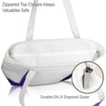 thumbnail image 5 of DALIX Happy Easter Womens Classic Premium Embroidered Tote Bag in Purple, 5 of 6