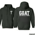 thumbnail image 2 of GOAT God Over All Things Christian Hoodie, Cross Faith Graphic Unisex Pullover Sweatshirt, Inspirational Religious Hoodie for Men & Women, 2 of 5