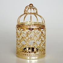 Masteelf Candle Holder Lantern Iron Birdcage Candlestick Warm Glow Candle Lantern Golden