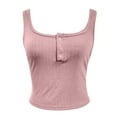 thumbnail image 4 of Ruyang Tank Tops For Women Womens Solid Crop Top U Neck Sleeveless Ribbed Cropped Tank Tops Banded Tops for Women, 4 of 4