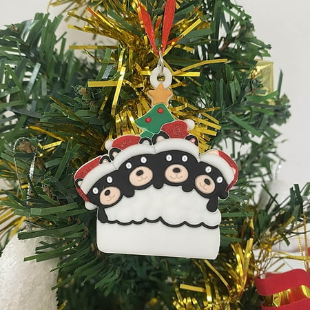 

2PC Home Decor Christmas Tree Pendant Creative Black Bear Soft Diy Decoration Room Decor Wall Bedroom Bathroom Kitchen Living Room