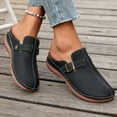 thumbnail image 4 of Dakaela Womens Slip on Clogs Mules Orthopedic Low Wedge Walking Shoes Backless Summer Sandals Black 9.5, 4 of 8