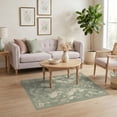 thumbnail image 3 of ODIKA Bunny Whimsical Woodland Forest Print Folk Botanical Border Ripple Flowing for Playroom, Bedroom, Reading Nook, Pet Friendly & Kids Safe Play, 3 of 7