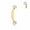 Gold, variant on Eyebrow Ring with Prong Set Star CZ Ends Internally Threaded 16ga Sold Each