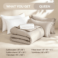 thumbnail image 5 of SPRINDAY Queen Comforter Set, 7 Pieces Bed in a Bag for All-Season, Bedding Set with Comforter, Sheets, Pillowcases & Shams, Oatmeal, 5 of 7