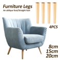 thumbnail image 2 of EIMELI 15cm Tapered Wooden Sofa Legs  4pcs Sofa Replacement Height Furniture Legs Feet  Solid Wood Table Legs Dresser Legs with Screws Mounting Plate (15cm_S, 2 of 9