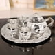 thumbnail image 3 of Juego de té blanco plateado, cuatro tazas por plato, una tetera pequeña, taza de té Kung Fu, estilo de alta gama, 3 of 5