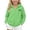 Mint Green, variant on fatyb Zip up Hoodies for Girls Long Sleeve Hooded Jacket Kids Cute Bow Print Sweatshirt with Pockets