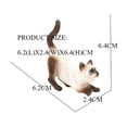thumbnail image 5 of Simulation Cats Animals Action Figures Pet Models Hand Painted Cats Animals Toy Set Cake Topper Christmas Birthday Gift for Kids, 5 of 5