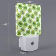 thumbnail image 2 of Sikiie Green Kiwi Led Night Light, Warm White,Cool White Lights for Bathroom,Hallway,Bedroom, Kids Room-US, 2 of 7