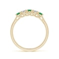 thumbnail image 2 of ANGARA Natural Half Eternity 5 Stone Emerald and Diamond Wedding Band in 14K Yellow Gold for Women (Size-2.8mm) | May Birthstone, Birthday, Anniversary, Jewelry Gift for Women | Natural Emerald Ring, 2 of 10
