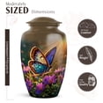 thumbnail image 2 of JAGASY Butterfly Urn for Men and Women Remains - Brown Urns for Mother & Father - Purple Flower Urns for Ashes for Adult - Large Funeral Urn for Burial - 10 Inch, 2 of 7