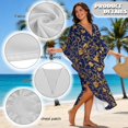 thumbnail image 7 of DISNIMO Floral Printed Kaftan Dresses for Women Plus Size Swimsuit Cover Up Batwing Sleeve Caftan Dress Long Bathing Suit Coverups for Summer Beach Vacation, 7 of 7