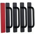 thumbnail image 5 of FRCOLOR  4 Pcs Stick On Cabinet Handles Refrigerator Silver Door Black, 5 of 8