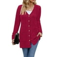 thumbnail image 4 of Fantaslook Fall Cardigan for Women Long Sleeve Open Front Cardigan Casual Button Down Coat with Pockets, 4 of 9