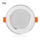 thumbnail image 2 of 7W RGB+W WIFI inteligente LED Downlight luz de techo lámpara de Control de aplicación de voz AC85-265V anillo de plata, 2 of 8