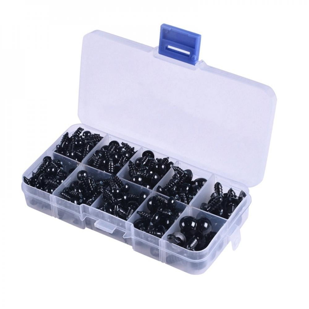 Clearance sale!!!100 Pcs Of Handmade Plastic Plush Toys Eyes DIY Nose Accessories Round Screw Black Eyes
