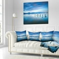 thumbnail image 3 of Designart Cloudy Sky in Blue Sea - Seascape Throw Pillow - 18x18, 3 of 5