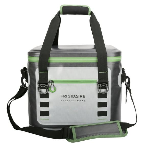 FRIGIDAIRE 30 Can Soft-Sided Cooler with Adjustable Shoulder Strap, Gray